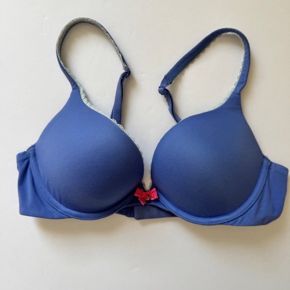 Victoria's Secret Bra Body by Victoria Push Up Periwinkle Lace Sz 32C - Picture 7 of 12